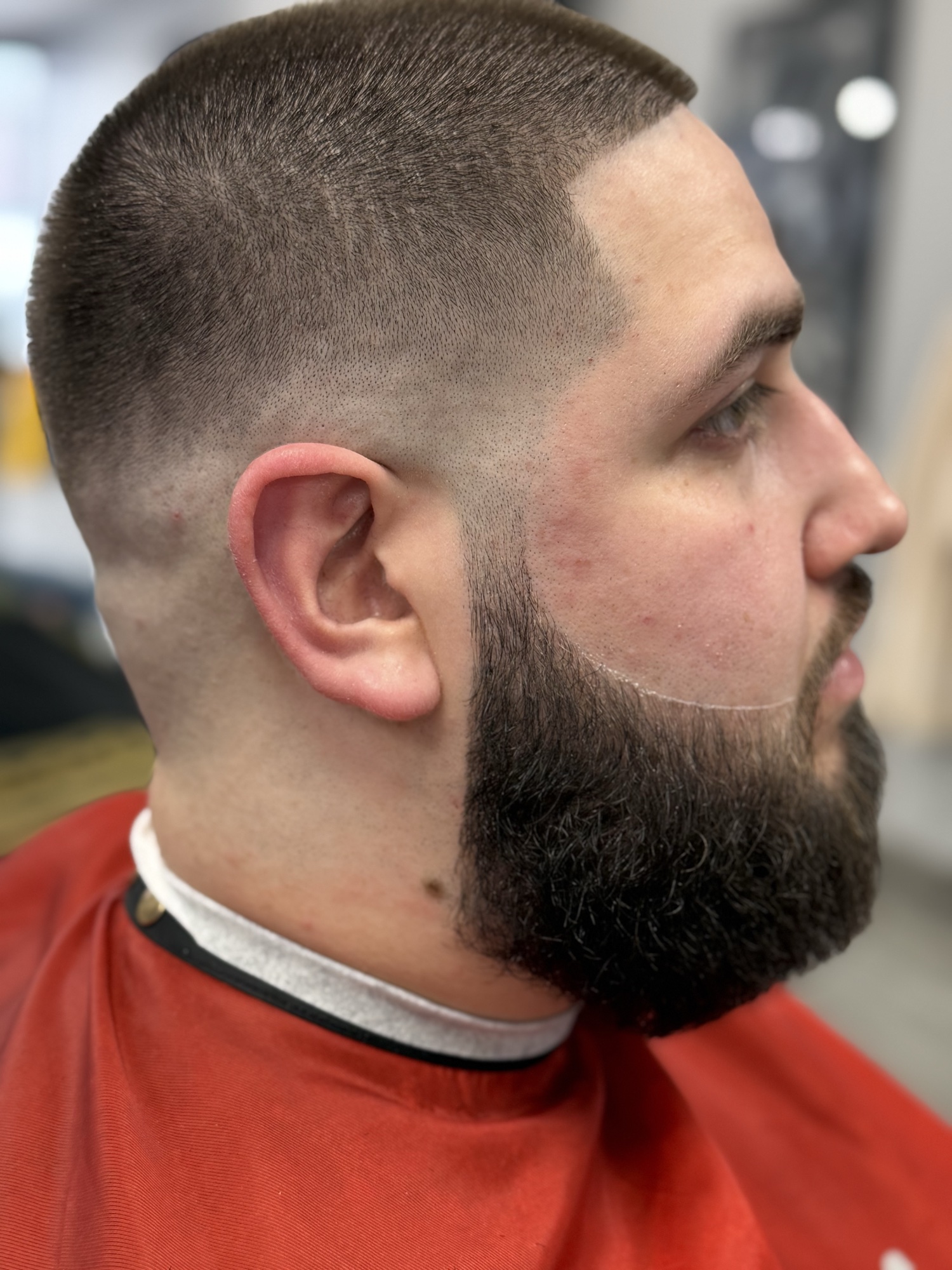 Precision high fade with beard detail — X Express Barbershop